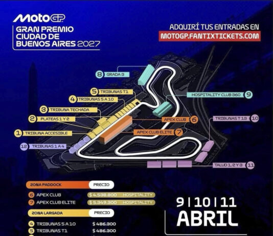 Se extiende la preventa de entradas con pases para los tres días del MotoGP en el Autódromo