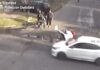 Un ciclista fue embestido violentamente por un automóvil en Don Torcuato: se encuentra fuera de peligro